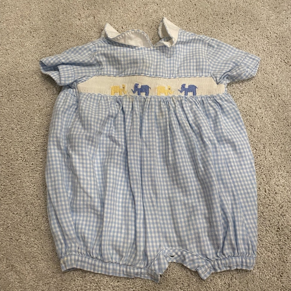9m smocked baby outfit
